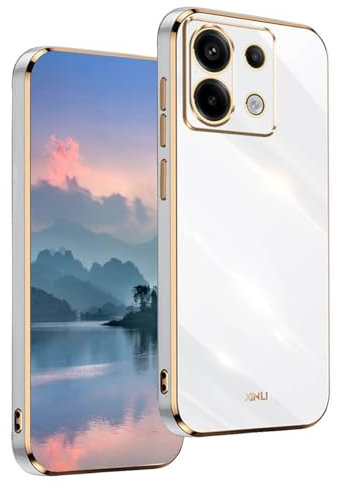 UPLAI Hülle für Xiaomi Redmi Note 13 Pro 5G, Ultra Dünn Stoßfest Handyhülle mit Mode-Galvanik-Design, Prämie TPU und Sanft Silikon Schutzhülle.(Weiß)