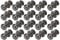 Emoshayoga Metal Rivet Copper Rivets 20-Pack, 9x8mm Round Head Nipple Nails for Leather Bags and Shoes, Gun Color