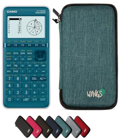 Casio fx-7400GIII inkl. WYNGS Schutztasche Türkis - Grafikrechner - Basic Set