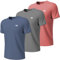 Wulibike Tee Shirt Sport Homme,Lot de 3 ou 5,Respirant Séchage Rapide et Léger,T-Shirt Running Gym Tops Homme 2-Gris Bleu-Rouge-Gris L