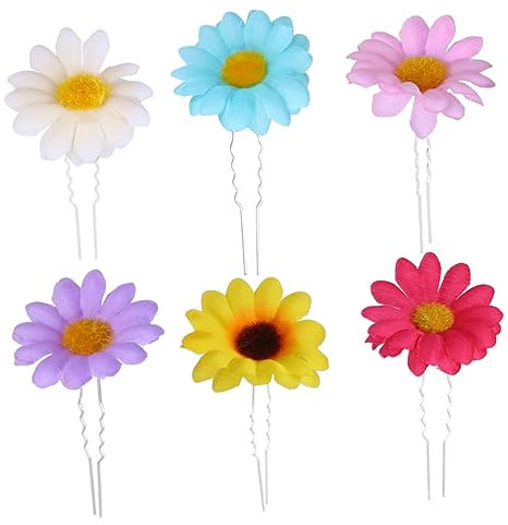 Mikinona Set Di Forcine Per Di A Forma Di U 6 Pezzi Con Finta Rosa Per Acconciature Raccolte Per Feste Di Matrimonio Occasioni Speciali