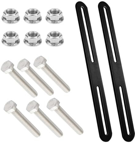 Befestigungsset für Zaunbriefkasten 2stk, Zaunpfahl-Handlauf, 215 x 24, mm, Briefkasten-Montageset zur Befestigung von Briefkästen an Zäunen oder Zäunen (2 Feste Halterungen, 6 Sätze Schrauben)