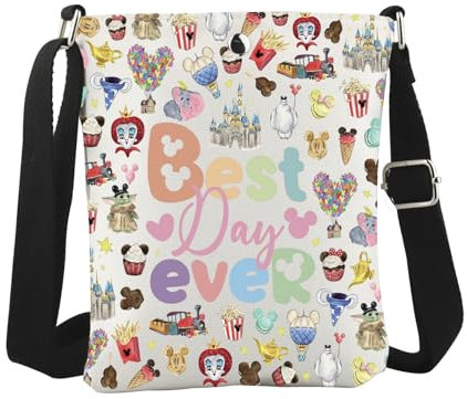 WCGXKO Umhängetasche mit Aufschrift Best Day Ever, Cartoon-Filmfigur, Geschenk für Cartoon-Film-Fans, Best Day Cro