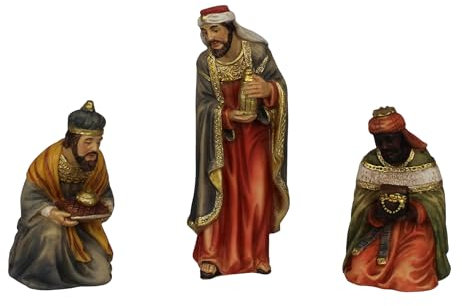 ZICOM Krippenfigurenset Hlg. DREI Könige Bethanien natürlich ca. 8cm Polyresin handbemalt