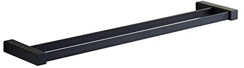 GKJHTED Towel Racks, Towel Rack Black Minimalist Rubber Paint Towel Rack Double Bathroom Towel Bar Decoration