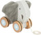 small foot Nachziehtier Elefant mit Knisterohren aus Holz, Nachziehspielzeug mit gummierten Rädern, fördert Motorik und Laufenlernen, für Kinder ab 1 Jahr, 12624, Grau