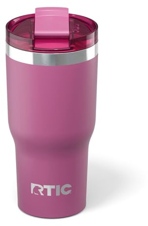 RTIC - 20oz Essential Tumbler with Lid, Ceramic Liner, Insulated, Stainless Steel, Metal, Double Wall Vacuum Insulated, Travel Mug for Iced Coffee, Tea, Hot and Cold Drink