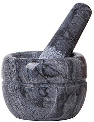 Juego de mortero y Maja, mortero y Maja de Granito, mármol, Natural, no poroso, Apto para lavavajillas, Juego de mortero y Maja, para cocinar ajo, Hierbas, Lavable