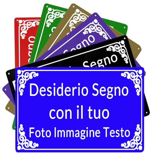 Cartello Personalizzato da Esterno,Cartello Personalizzato con Testo/Nome/Foto/Logo/Carattere per Ufficio, Affari, Posto di Lavoro,Garage, Hotel, Parcheggio, Scuola, Giardino, Indirizzo di Casa