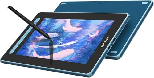 Artist 13 2nd Tableta Gráfica con Pantalla 130% sRGB, Lápiz con X3 Chip, Tablet Dibujo Digital Compatible con Windows, Mac OS X, Chrome OS, Linux y Android, Tablet Profesional para Dibujar (Azul)