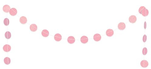 Wisafory Candy Bar Girlande Glitter Candybar Banner Gold Babydusche Banner Candybar Wimpelkette für Junggesellinnenabschied Hochzeit Geburtstag Party Feier Deko Baby Shower Roségold-Scheibe