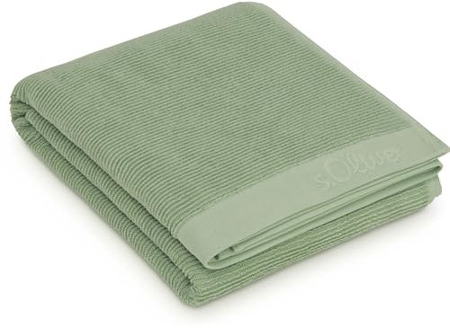 s.Oliver Saunahandtuch 080x200-100% Baumwolle, weich & saugstark, Badetuch hellgrün