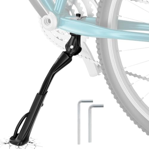 Fahrradständer kinderfahrrad, Ständer Kinderfahrrad, Höhenverstellbare Fahrrad-Fußstütze, Geeignet für alle Fahrradmodelle, keine Notwendigkeit, Löcher zu hinterlassen, Inklusive Installationswerkzeug