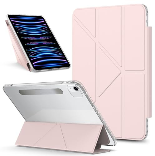 Fundas para Tablet PC Compatible With iPad Air 5th/4th Gen (10.9, 2022/2020) Case Detachable Magnetic Cover Slim Protective Case,Multi-Angle Viewing Clear Transparent Back Shell Stand Shockproof Tabl