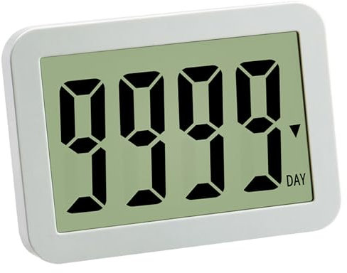 Digitaler Countdown-Tage-Timer, 9999 Tage, Countdown-Tage-Timer mit Ständer, starke Rückseite für Ruhestand, Ruhestand, Countdown