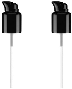 2Pcs Black Foundation Replacement Pump, Universal Dispenser Pump with Protective Cap, Leak Proof Cosmetic Bottle Pump Accessories for MAC & Estee Lauder Double Wear Liquid Foundation Daily Makeup