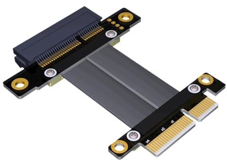 Reliablef - Prolunga PCIe3.0 4X con protezioni schermate e contatti dorati resistenti