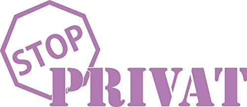 GRAZDesign Türschild Privat Stop Schild, Türaufkleber selbstklebend | Größe 25x57cm | für Hold Glas Metall Türen, Klebefolie für Büro, Teenager Zimmer - 042 flieder