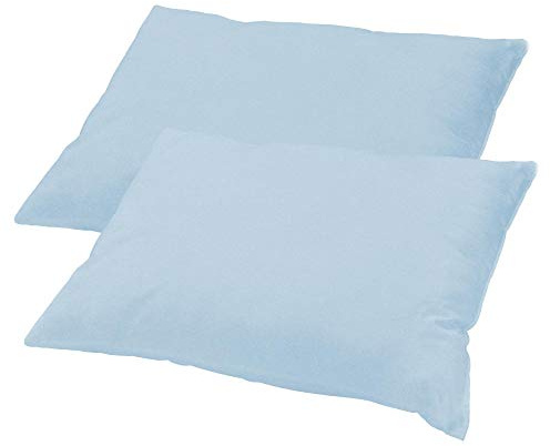 CelinaTex BeNature Kissenbezug Doppelpack 40 x 80 cm Aqua blau Baumwolle Kopfkissen Bezug Jersey