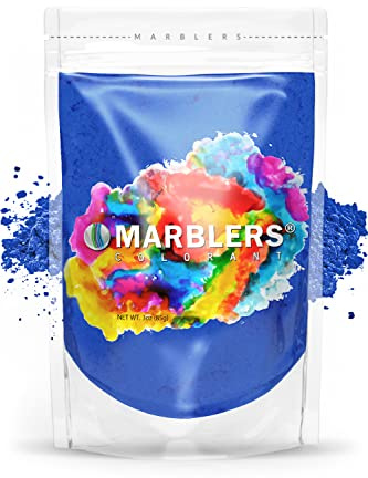 MARBLERS Blue Mica Powder [Gentle Blue] 3oz (85g) | Cosmetic Grade | Epoxy Resin Pigment | Dye | Non-Toxic, Vegan, Cruelty-Free | Lip Gloss, Nails, Body Butter | Bath Bomb, Candle & Soap Making