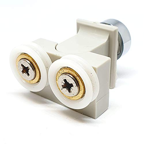 ShowerPart Top Double Shower Door Roller/Runner/Wheels Included Fixtures Diameter 19mm Wheel Width 5mm Shower Door Replacement Parts Rollers LUX1 FT 1x