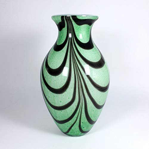 CRISTALICA Glasvase Blumenvase Dekovase Green Jungle 30cm grün