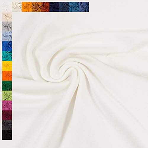 Bündchen Stoff Heike von Swafing, Schlauchware, uni weiß (Länge am Stück: ab 25cm x Breite: 50cm/100cm)