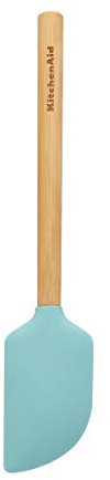 KitchenAid Universal Bamboo Handle Scraper Spatula, Aqua