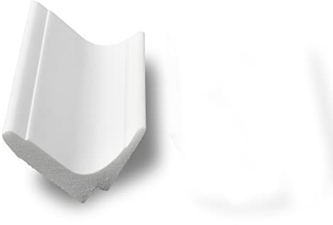 Decosa Leistenstück für Innenecke Zierprofil L100 Saskia - 2 Leisten à ca. 20 cm Länge ergeben 1 Ecke - 4er Set - Zierleiste aus Styropor 60 x 100 mm - Für Decke und Wand