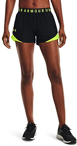 Under Armour Damen Play Up 2 Shorts, Schwarz, Größe S, Schwarz (035)/Warngelb, S