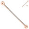 AROWRO Industrial Barbell Chirurgenstahl 14G Industrial Piercing Industrial Ohrringe mit Pyramide und CZ Knorpel Piercing Schmuck 1 1/2 Zoll 38mm Rose Gold Industrial Barbell
