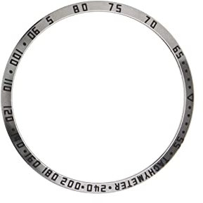 ECSiNG Bague de lunette de montre compatible avec Galaxy Watch 46 mm Gear S3 Frontier/Gear S3 Classic anti-rayures - Coque de protection adhésive - Accessoire de montre - Noir argenté