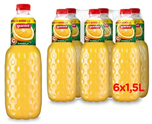 Granini - Néctar de Naranja a partir de Zumo de naranja Pack 6 x 1,5L Formato Ahorro