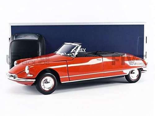Norev NV181599 1:18 Citroën DS 19 Cabriolet 1961-Corail Red Citroen Sammelmodell, Multi