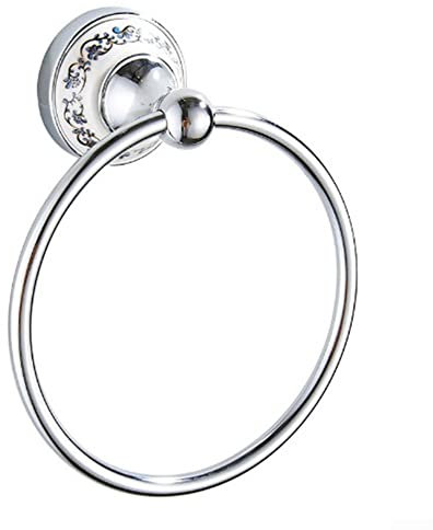 Anneau porte-serviettes en porcelaine bleu et blanc en acier inoxydable