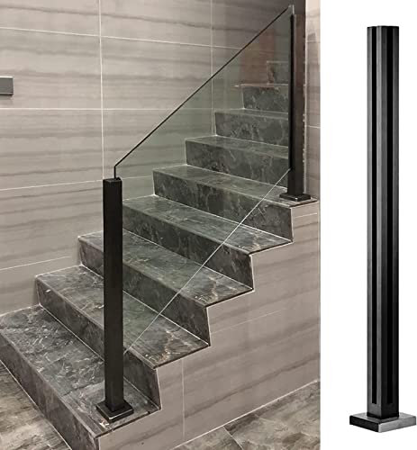 Poste Para Barandilla Escaleras Vidrio Abrazadera Escaleras De Interior Poste De Barandilla De Cristal, Cuadrado Poste Balaustrada Cubierta/ Panel De Vidrio Abrazadera Columna Para Peldaños Exteriores