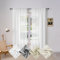 WOLTU Gardine, Schiebegardine mit Kräuselband, Vorhänge Leinenoptik, Leinenvorhang Halbtransparent Voile, Fenstergardine Modern, für Wohnzimmer Schlafzimmer, 135 x 225 cm, Weiß