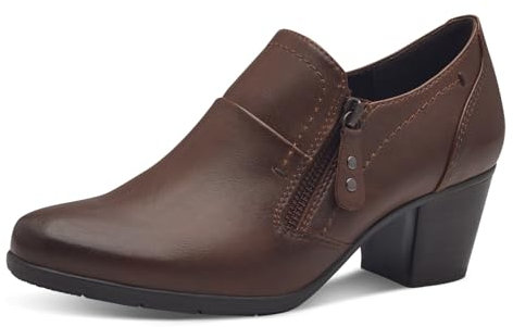 Jana Damen Trotteur mit Reißverschluss Vegan, Braun (Cognac), 39 EU