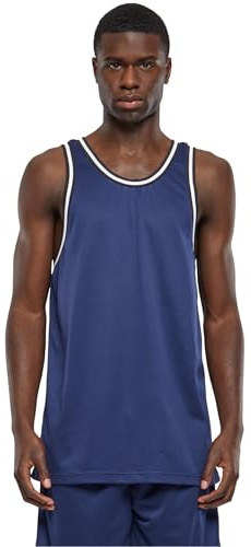 Urban Classics Men's Mesh Tank top Undershirt, Dark Blue, XXXXX-Large