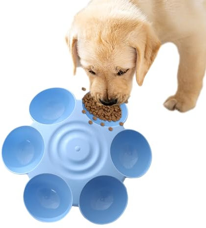 Cuenco de flores para gatos – Plato de comida para gatitos de 6 comidas, comedero para múltiples gatos en forma de flor, cuencos de agua para gatos, cuenco antideslizante de grado de alimentación para