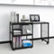 PUNCIA Large Printer Stand with Storage Shelves,Extendable Home Craft Table,Home Office Organization Desk, Versatile Table Space Saving for Office, Kitchen, Study Room, Living Room (Black)