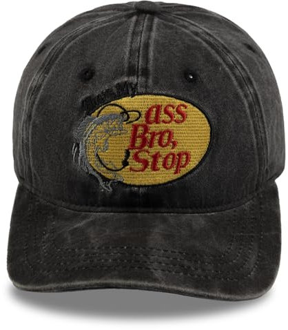 Newbachton That's My Ass Bro, Stop-Trucker-Kappe, Stickerei, Fischer-Mesh-Mütze, lustig, frech, Snapback, Trucker-Mütze, Baseballkappe, Schwarz, Einheitsgre