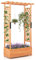 GOPLUS Hochbeet mit Rankgitter, Blumenkasten mit hängendem Dach & Ablauflöchern, Pflanzkasten Rankhilfe Pflanzkübel für Garten, Terrasse, Hof (Orange, 110 x 44 x 182 cm)
