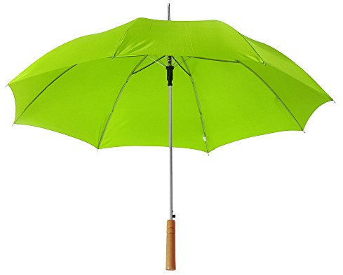 eBuyGB Pack of 2 Automatic Wedding Photographer Parasol Folding Umbrella, Long Umbrella with Stick Handle Rain Stick Umbrella, Umbrella, Colourful - Lime/Light Green 37 Inch / 94cm Span 84cm Length
