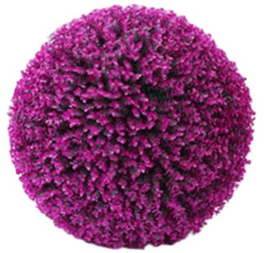 Obelunrp Palla topiaria artificiale, palla di bosso finta decorativa da 35 cm, palla di erba artificiale pianta finta per decorazioni del centro commerciale per la casa (viola)