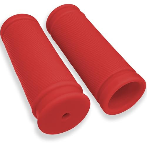 VIAUMBR Fahrradgriffe für Fahrräder, Rennräder, Mountainbikes, Trekking-Räder und E-Bikes - Stoßfest, Rutschfest, Gummi, 85mm rot