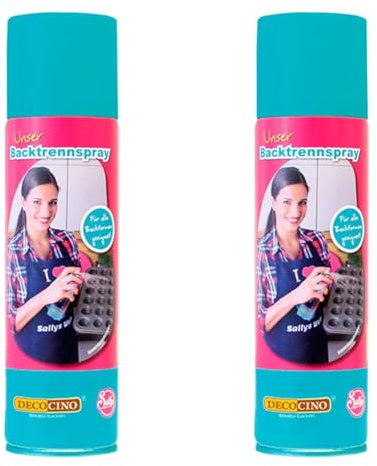 Decocino Backtrennspray – 200 ml – pflanzliches Backspray zum Einsprühen & Einfetten von Backformen, Silikonformen, Waffeleisen, Sandwich-Makern uvm. – ohne Palmöl & 100% vegan (Packung mit 2)