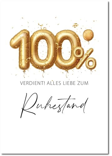 The Life Barn XXL A4 Postkarte Karte Ruhestand Glückwünsche zur Rente, Abschied, Pensionierung für Kollege