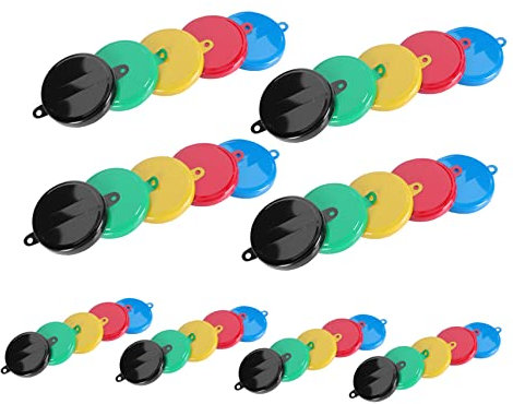 iplusmile 40St Verschlusskappe für Ölfass diehüte kloburste Fassdeckel mit Dichtungsring Verschlusskappen einrastender Trommeldeckel Trommelabdeckungen aus Eisen Gallonen Fassdeckel Colorful