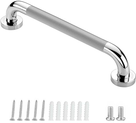 Barra de agarre antideslizante para baño, de acero inoxidable 304, para cocina, dormitorio, baño, ducha y escaleras (40 cm - 1 unidad)